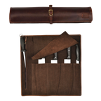 Leather Village genuine leather knife roll case chef tools