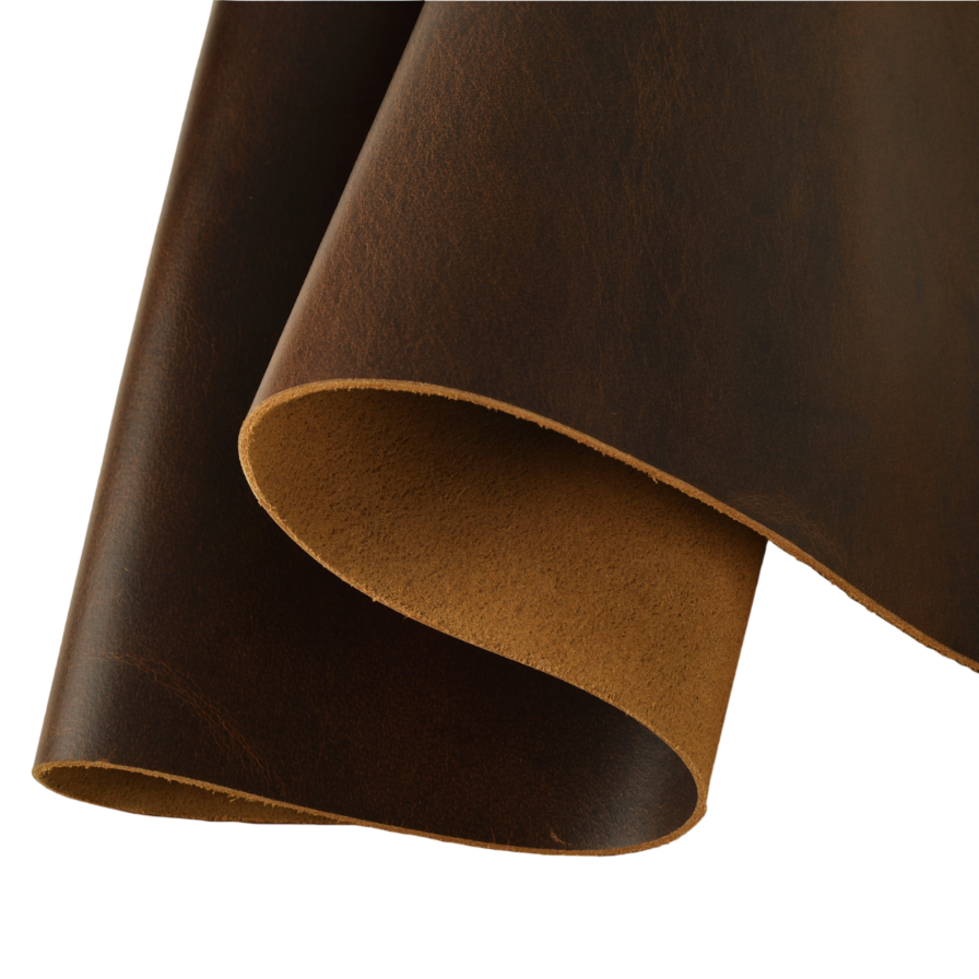 Full Grain Leather Sheet – Dark Brown, Craft Leather for DIY & Tooling