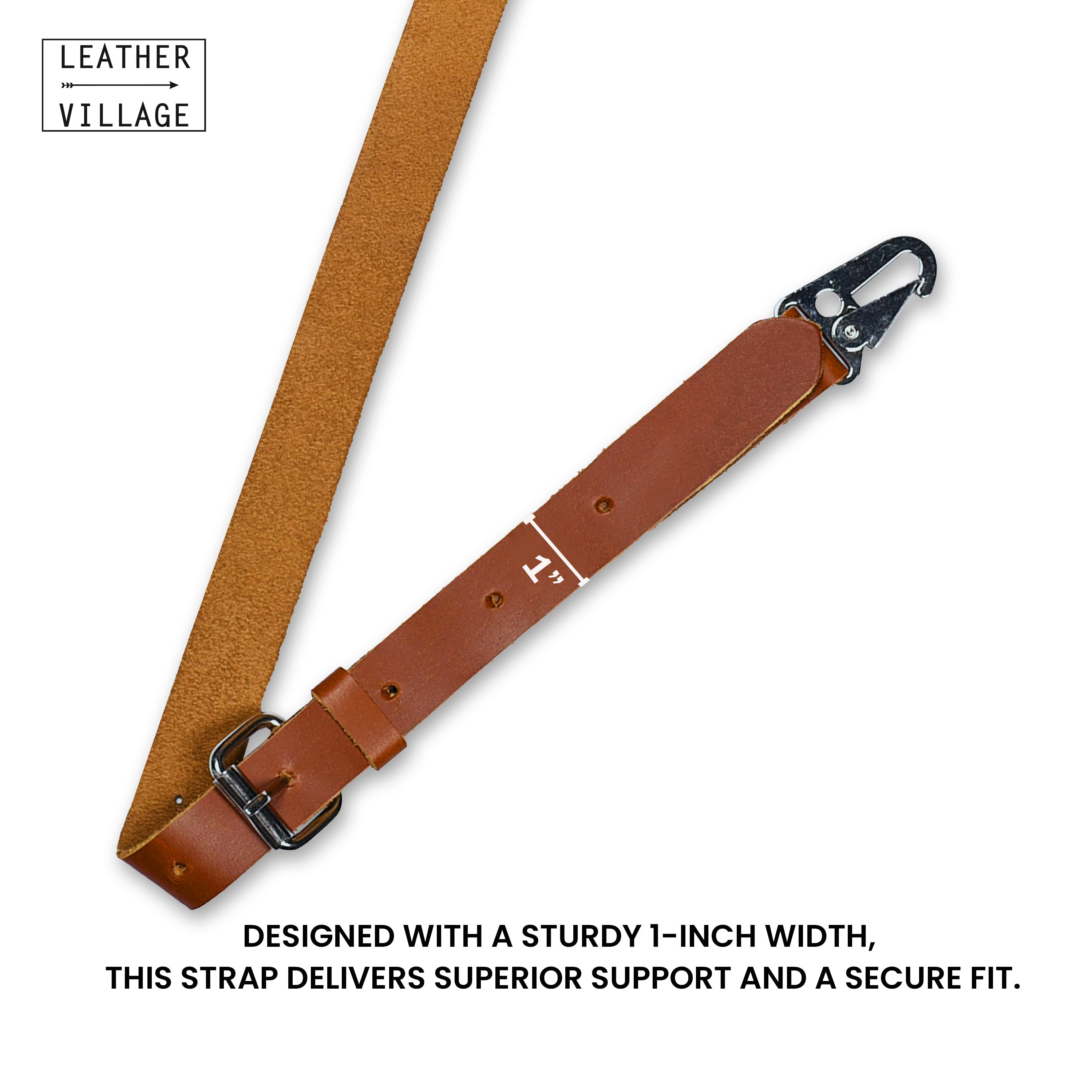 Leather Suspenders for Men & Women Adjustable Y-Back Braces with Snaps Vintage Classic Style for Any Occasion Leather Village