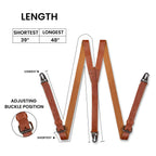 Leather Suspenders for Men & Women Adjustable Y-Back Braces with Snaps Vintage Classic Style for Any Occasion Leather Village