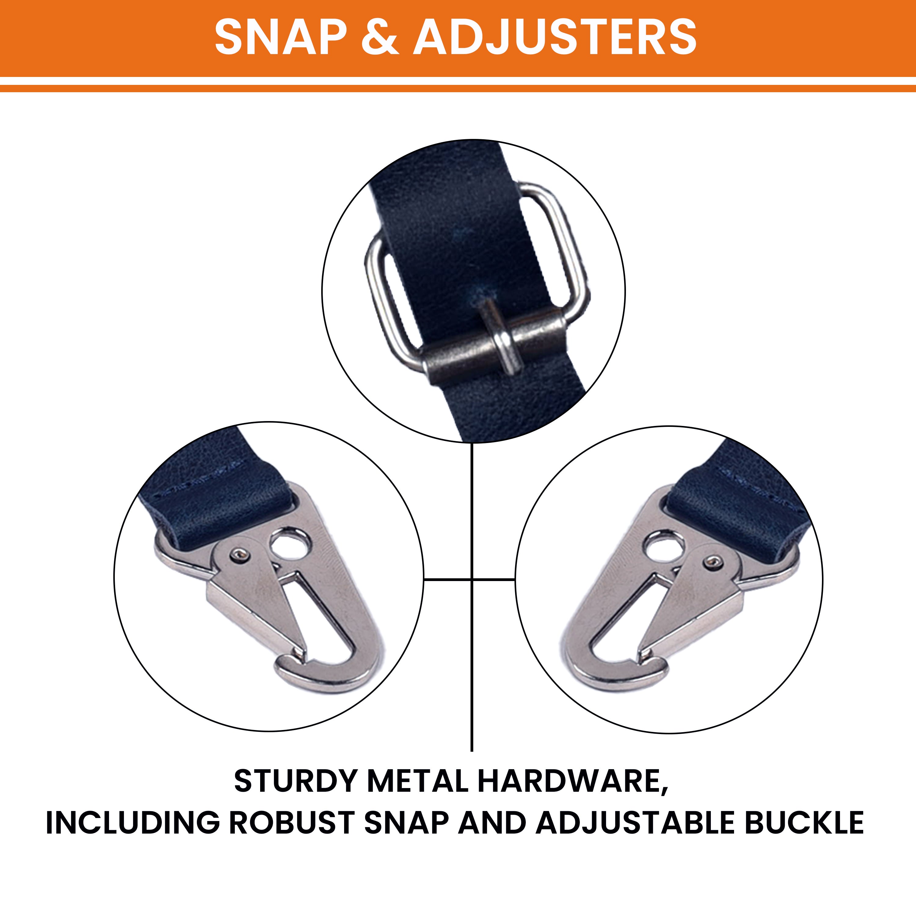 Leather Suspenders for Men & Women Adjustable Y-Back Braces with Snaps Vintage Classic Style for Any Occasion Leather Village