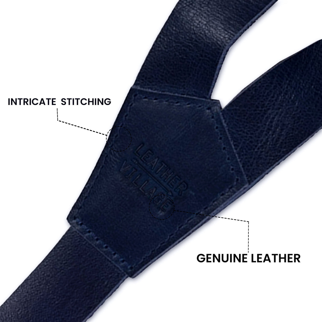 Leather Suspenders for Men & Women Adjustable Y-Back Braces with Snaps Vintage Classic Style for Any Occasion Leather Village