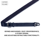 Leather Suspenders for Men & Women Adjustable Y-Back Braces with Snaps Vintage Classic Style for Any Occasion Leather Village