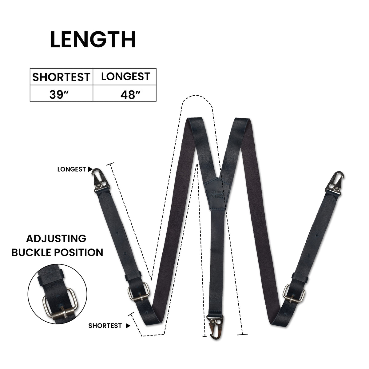 Leather Suspenders for Men & Women Adjustable Y-Back Braces with Snaps Vintage Classic Style for Any Occasion