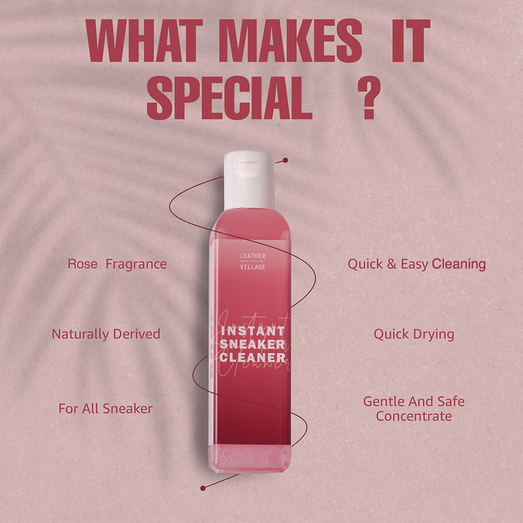 Shoe Cleaner Kit with Brush - Pink Leather Village