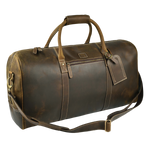 Leather Travel Duffel Bag - Mud