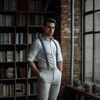 Leather Suspenders for Men & Women Adjustable Y-Back Braces with Snaps Vintage Classic Style for Any Occasion Leather Village