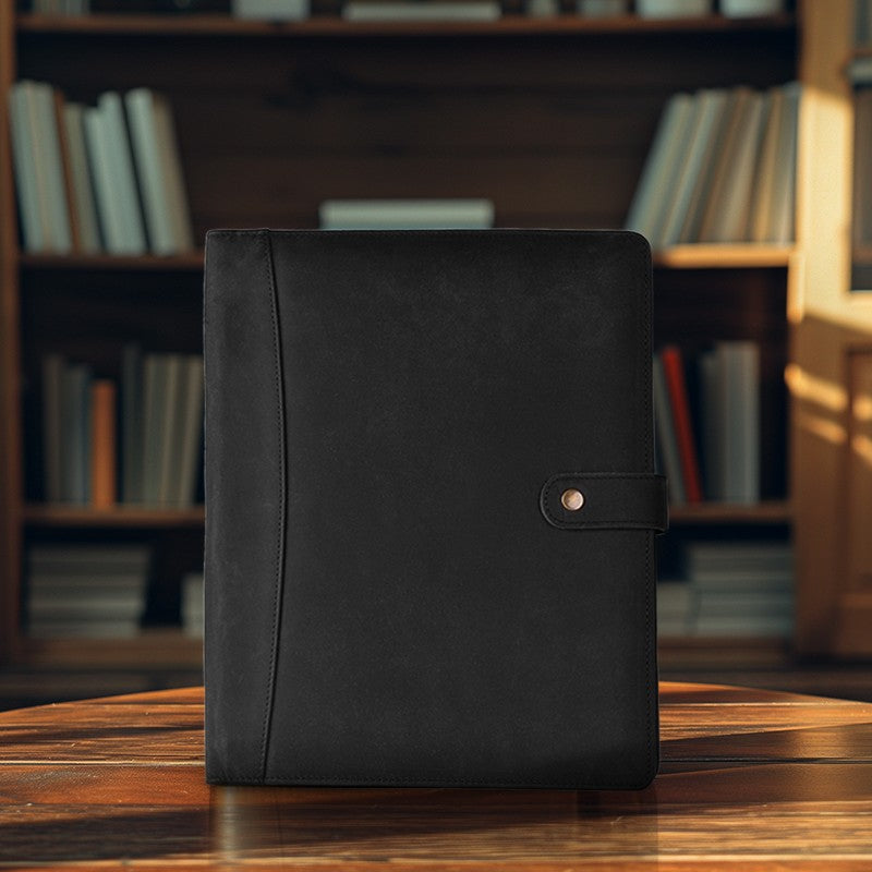 Leather Village carbon fiber leather resume document holder