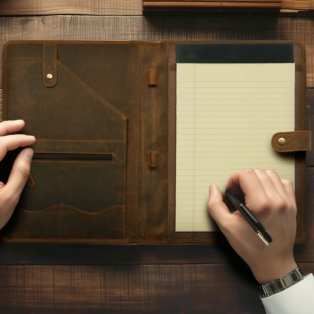 Leather Portfolio & Binder Leather Portfolio for Men and Women, Leather Padfolio, Leather Folder, Portfolio Binder, Business Portfolio Men and Women