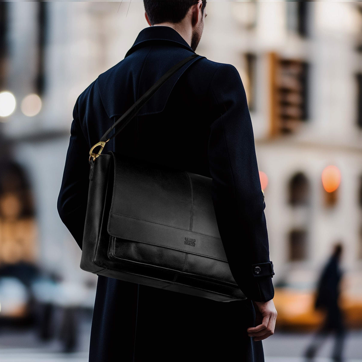 Vintage Handmade Leather Satchel Bag- 15.5 Inch Laptop Messenger Bag, Briefcase Shoulder Bag for Men & Women