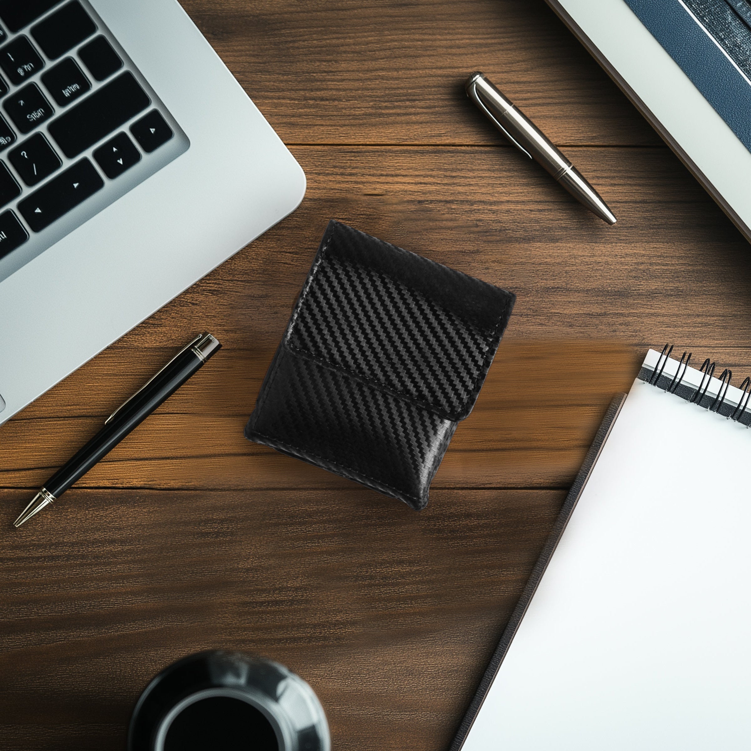 Carbon Fiber Genuine Leather Flip Phone Holster with Belt Clip Universal Cell Phone Pouch for Samsung Galaxy Z Flip 6/Z 5/ Galaxy Z 4/ Z 3 5G/ Motorola Moto Razr 2024