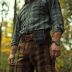 Carbon Fiber Leather Flip Phone Holster - Black Leather Village