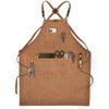 Chef Aprons for Men Women with Large Pockets, Cotton Canvas Cross Back Adjustable Work Apron, Size M to XXL
