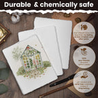 Leather Village white textured watercolor art paper sheets