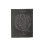 Leather Village black genuine leather passport cover slim wallet