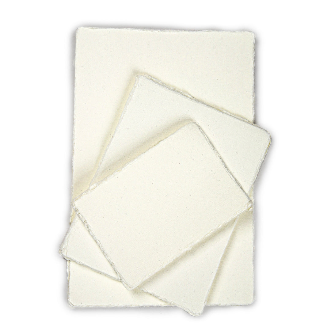 HANDMADE MIXED MEDIA WATERCOLOR PAPER - DECKLE EDGES PAPER - OFF-WHITE –  Leather Village