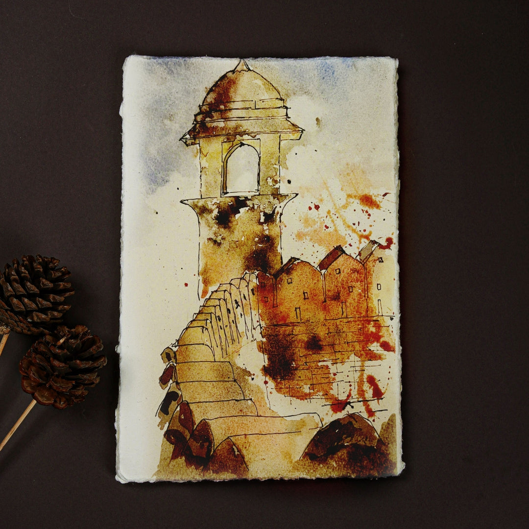 Watercolor Card With Deckled Edge 