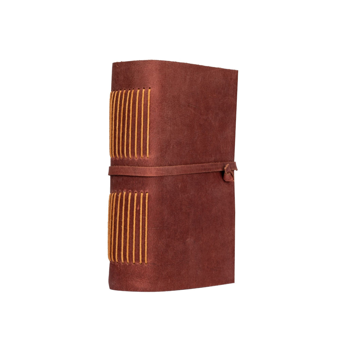 Leather Village red  colour leather journal with strap