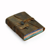 Vintage leather Journal for Women Men- 5 color Deckle Edge Paper of 180 GSM- Book of Shadows Blank Journal