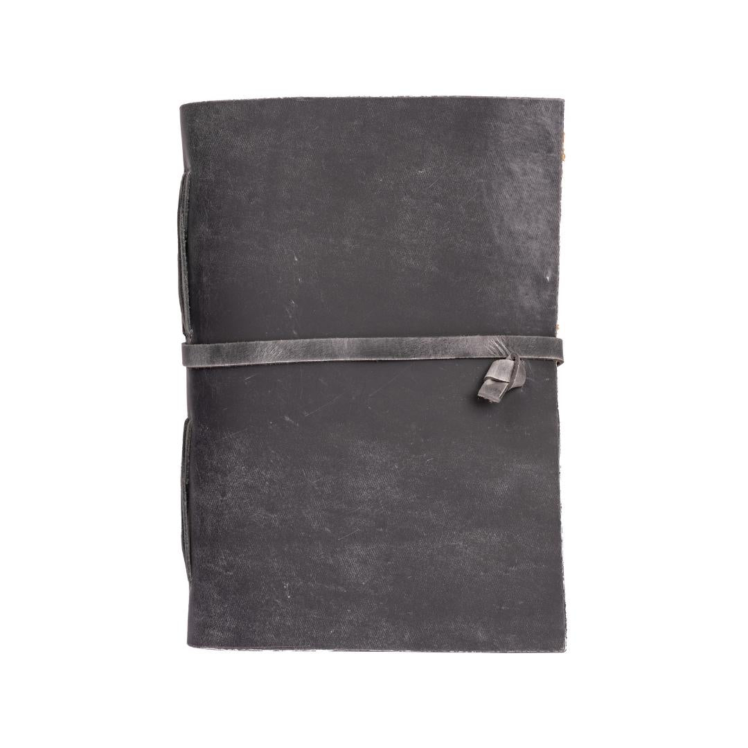 Leather Village grey handmade leather bound journal