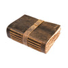 Leather Village cappuccino brown deckle edge journal