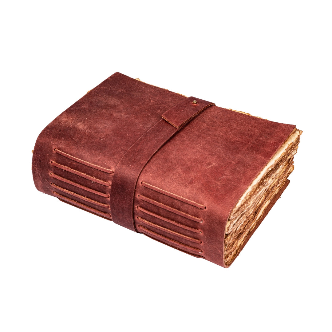 Leather Village red deckle edge journal