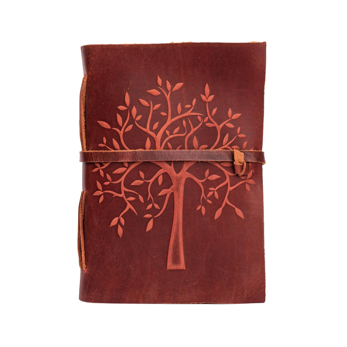 Leather Village - Tree of Life Journal - Handmade Vintage Paper