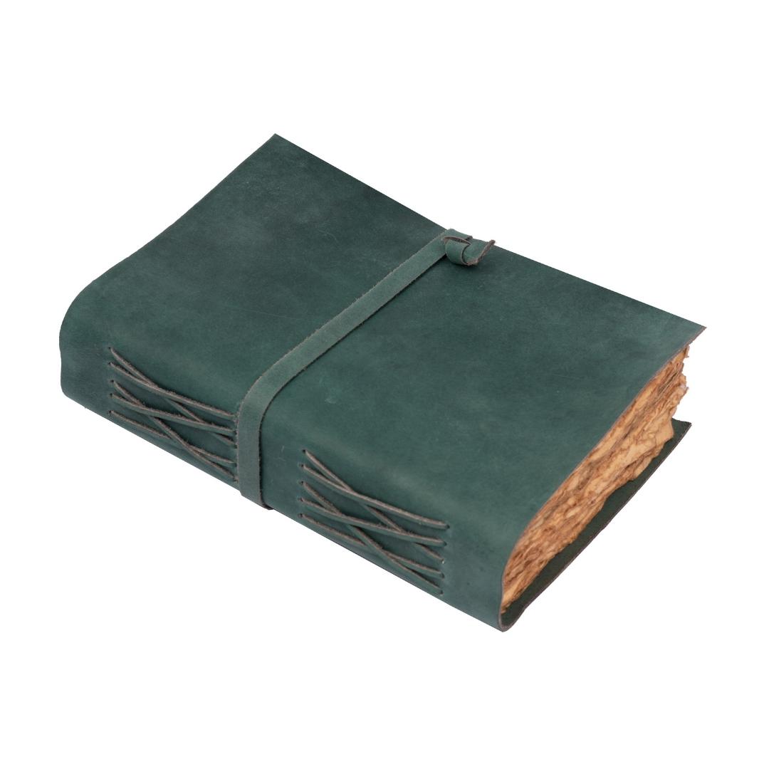 Leather Village turquoise antique leather bound journal 