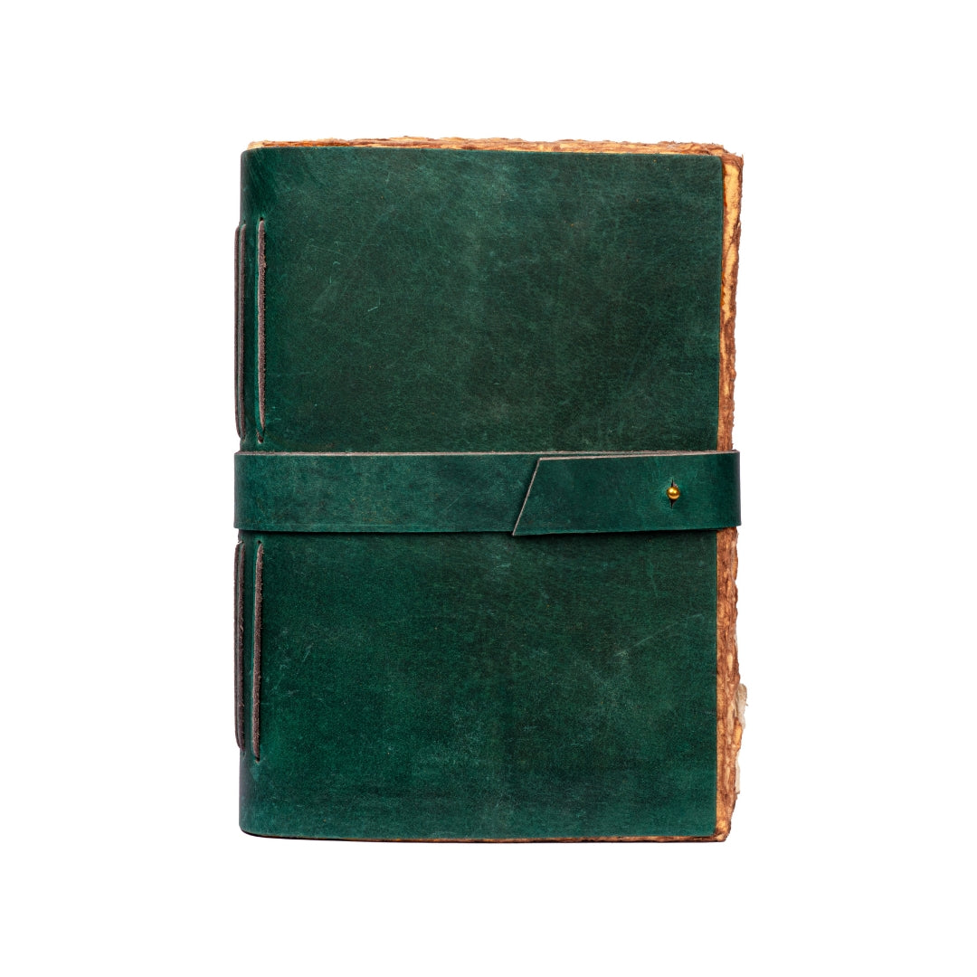 Leather Village turquoise handmade deckle edge diary