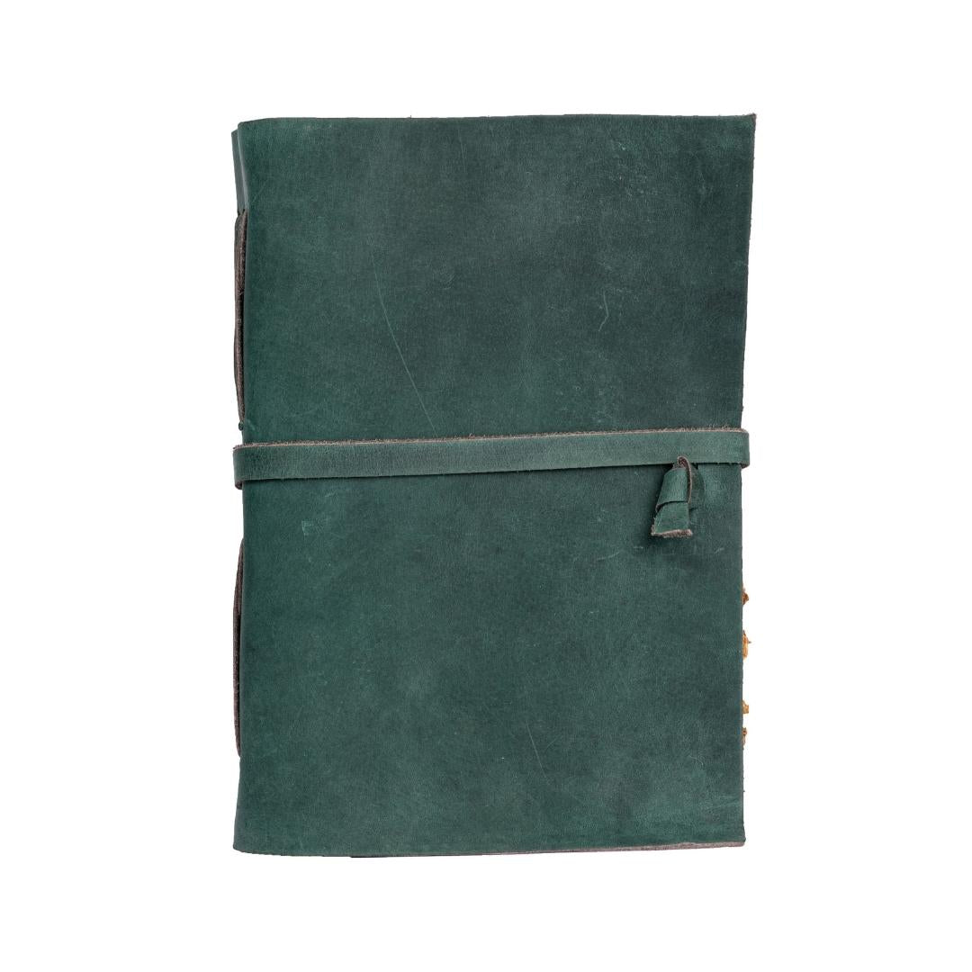 Leather Village turquoise antique handmade leather bound diary